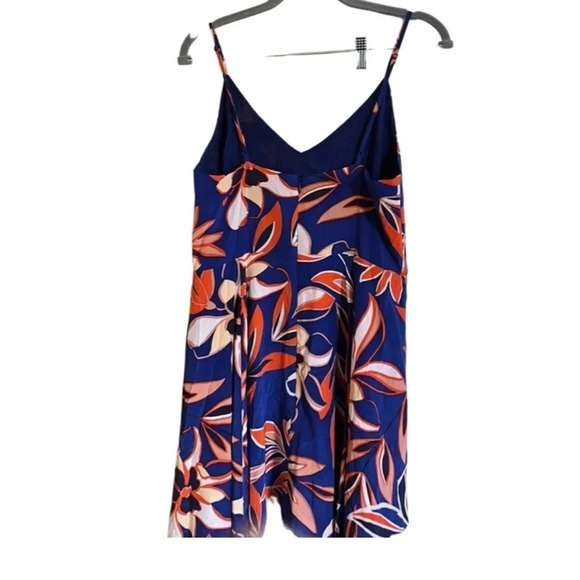 Yumi Kim Navy Blue Moonlight Silk Floral Dress Size M - Picture 5 of 9